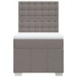vidaXL Boxspringbett mit Matratze Taupe 90x200 cm Stoff vidaXL Boxspringbett mit Matratze Taupe 90x200 cm Stoff