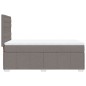 vidaXL Boxspringbett mit Matratze Taupe 90x200 cm Stoff vidaXL Boxspringbett mit Matratze Taupe 90x200 cm Stoff