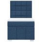 vidaXL Boxspringbett mit Matratze Blau 90x200 cm Stoff vidaXL Boxspringbett mit Matratze Blau 90x200 cm Stoff