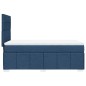vidaXL Boxspringbett mit Matratze Blau 90x200 cm Stoff vidaXL Boxspringbett mit Matratze Blau 90x200 cm Stoff