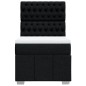 vidaXL Boxspringbett mit Matratze Schwarz 90x200 cm Stoff vidaXL Boxspringbett mit Matratze Schwarz 90x200 cm Stoff