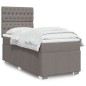vidaXL Boxspringbett mit Matratze Taupe 90x200 cm Stoff vidaXL Boxspringbett mit Matratze Taupe 90x200 cm Stoff