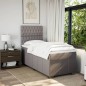 vidaXL Boxspringbett mit Matratze Taupe 90x200 cm Stoff vidaXL Boxspringbett mit Matratze Taupe 90x200 cm Stoff