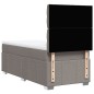 vidaXL Boxspringbett mit Matratze Taupe 90x200 cm Stoff vidaXL Boxspringbett mit Matratze Taupe 90x200 cm Stoff