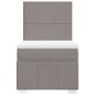 vidaXL Boxspringbett mit Matratze Taupe 90x200 cm Stoff vidaXL Boxspringbett mit Matratze Taupe 90x200 cm Stoff