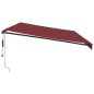 vidaXL Markise Automatisch mit LED Weinrot 600x350 cm vidaXL Markise Automatisch mit LED Weinrot 600x350 cm
