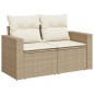 vidaXL 5-tlg. Garten-Sofagarnitur mit Kissen Beige Poly Rattan vidaXL 5-tlg. Garten-Sofagarnitur mit Kissen Beige Poly Rattan