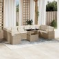 vidaXL 11-tlg. Garten-Sofagarnitur mit Kissen Beige Poly Rattan vidaXL 11-tlg. Garten-Sofagarnitur mit Kissen Beige Poly Rattan