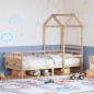 vidaXL Tagesbett mit Dach 90x190 cm Massivholz Kiefer vidaXL Tagesbett mit Dach 90x190 cm Massivholz Kiefer