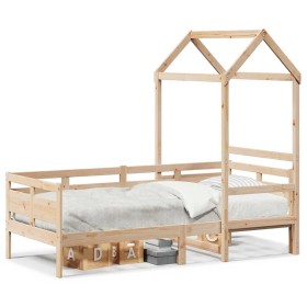 vidaXL Tagesbett mit Dach 90x190 cm Massivholz Kiefer