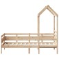 vidaXL Tagesbett mit Dach 90x190 cm Massivholz Kiefer vidaXL Tagesbett mit Dach 90x190 cm Massivholz Kiefer
