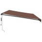 vidaXL Markise Automatisch mit LEDs Braun 600x350 cm vidaXL Markise Automatisch mit LEDs Braun 600x350 cm