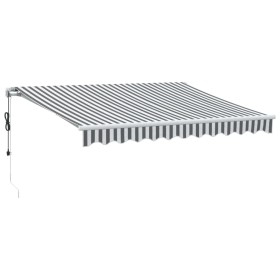 vidaXL Markise Automatisch mit LED Anthrazit & Weiß 300x250 cm