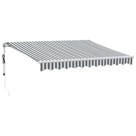 vidaXL Markise Automatisch mit LED Anthrazit & Weiß 300x250 cm