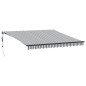 vidaXL Markise Automatisch mit LEDs Anthrazit & Weiß 400x350 cm vidaXL Markise Automatisch mit LEDs Anthrazit & Weiß 400x350 cm