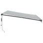 vidaXL Markise Automatisch mit LEDs Anthrazit & Weiß 400x350 cm vidaXL Markise Automatisch mit LEDs Anthrazit & Weiß 400x350 cm