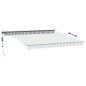 vidaXL Markise Automatisch mit LEDs Anthrazit & Weiß 400x350 cm vidaXL Markise Automatisch mit LEDs Anthrazit & Weiß 400x350 cm