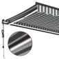 vidaXL Markise Automatisch mit LEDs Anthrazit & Weiß 400x350 cm vidaXL Markise Automatisch mit LEDs Anthrazit & Weiß 400x350 cm