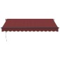vidaXL Markise Automatisch mit LEDs Weinrot 350x250 cm vidaXL Markise Automatisch mit LEDs Weinrot 350x250 cm
