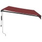 vidaXL Markise Automatisch mit LEDs Weinrot 350x250 cm vidaXL Markise Automatisch mit LEDs Weinrot 350x250 cm