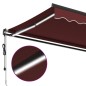 vidaXL Markise Automatisch mit LEDs Weinrot 350x250 cm vidaXL Markise Automatisch mit LEDs Weinrot 350x250 cm