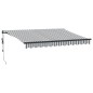 vidaXL Markise Automatisch mit LEDs Anthrazit & Weiß 350x250 cm vidaXL Markise Automatisch mit LEDs Anthrazit & Weiß 350x250 cm