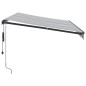 vidaXL Markise Automatisch mit LEDs Anthrazit & Weiß 350x250 cm vidaXL Markise Automatisch mit LEDs Anthrazit & Weiß 350x250 cm