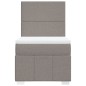 vidaXL Boxspringbett mit Matratze Taupe 90x200 cm Stoff vidaXL Boxspringbett mit Matratze Taupe 90x200 cm Stoff