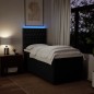 vidaXL Boxspringbett mit Matratze Schwarz 90x200 cm Stoff vidaXL Boxspringbett mit Matratze Schwarz 90x200 cm Stoff