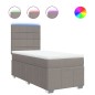 vidaXL Boxspringbett mit Matratze Taupe 90x200 cm Stoff vidaXL Boxspringbett mit Matratze Taupe 90x200 cm Stoff