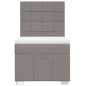 vidaXL Boxspringbett mit Matratze Taupe 90x200 cm Stoff vidaXL Boxspringbett mit Matratze Taupe 90x200 cm Stoff