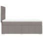 vidaXL Boxspringbett mit Matratze Taupe 90x200 cm Stoff vidaXL Boxspringbett mit Matratze Taupe 90x200 cm Stoff