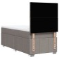 vidaXL Boxspringbett mit Matratze Taupe 90x200 cm Stoff vidaXL Boxspringbett mit Matratze Taupe 90x200 cm Stoff