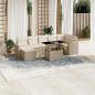vidaXL 8-tlg. Garten-Sofagarnitur mit Kissen Beige Poly Rattan vidaXL 8-tlg. Garten-Sofagarnitur mit Kissen Beige Poly Rattan