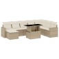 vidaXL 9-tlg. Garten-Sofagarnitur mit Kissen Beige Poly Rattan vidaXL 9-tlg. Garten-Sofagarnitur mit Kissen Beige Poly Rattan