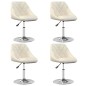vidaXL Esszimmerstühle 4 Stk. Drehbar Creme Samt vidaXL Esszimmerstühle 4 Stk. Drehbar Creme Samt
