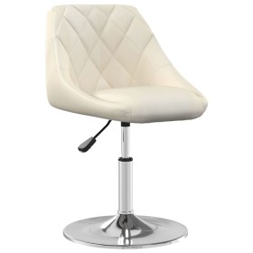 vidaXL Esszimmerstühle 4 Stk. Drehbar Creme Samt