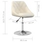 vidaXL Esszimmerstühle 4 Stk. Drehbar Creme Samt vidaXL Esszimmerstühle 4 Stk. Drehbar Creme Samt