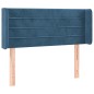 vidaXL Kopfteil mit Ohren Dunkelblau 103x16x78/88 cm Samt