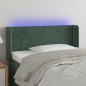 vidaXL LED Kopfteil Dunkelgrün 83x16x78/88 cm Samt vidaXL LED Kopfteil Dunkelgrün 83x16x78/88 cm Samt