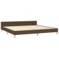 vidaXL Bettgestell ohne Matratze Dunkelbraun 200x200 cm Stoff vidaXL Bettgestell ohne Matratze Dunkelbraun 200x200 cm Stoff