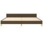 vidaXL Bettgestell ohne Matratze Dunkelbraun 200x200 cm Stoff vidaXL Bettgestell ohne Matratze Dunkelbraun 200x200 cm Stoff
