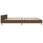 vidaXL Bettgestell ohne Matratze Dunkelbraun 200x200 cm Stoff vidaXL Bettgestell ohne Matratze Dunkelbraun 200x200 cm Stoff