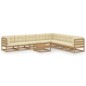 vidaXL 9-tlg Garten-Lounge-Set mit Kissen Honigbraun Massivholz Kiefer vidaXL 9-tlg Garten-Lounge-Set mit Kissen Honigbraun Massivholz Kiefer
