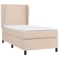 vidaXL Boxspringbett Matratze Cappuccino-Braun 100x200cm Kunstleder vidaXL Boxspringbett Matratze Cappuccino-Braun 100x200cm Kunstleder