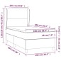 vidaXL Boxspringbett Matratze Cappuccino-Braun 100x200cm Kunstleder vidaXL Boxspringbett Matratze Cappuccino-Braun 100x200cm Kunstleder
