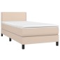 vidaXL Boxspringbett mit Matratze & LED Cappuccino-Braun 90x190cm vidaXL Boxspringbett mit Matratze & LED Cappuccino-Braun 90x190cm