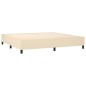 vidaXL Boxspringbett mit Matratze Creme 200x200 cm Stoff vidaXL Boxspringbett mit Matratze Creme 200x200 cm Stoff