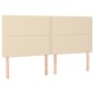 vidaXL Boxspringbett mit Matratze Creme 200x200 cm Stoff vidaXL Boxspringbett mit Matratze Creme 200x200 cm Stoff