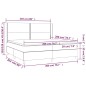 vidaXL Boxspringbett mit Matratze Creme 200x200 cm Stoff vidaXL Boxspringbett mit Matratze Creme 200x200 cm Stoff